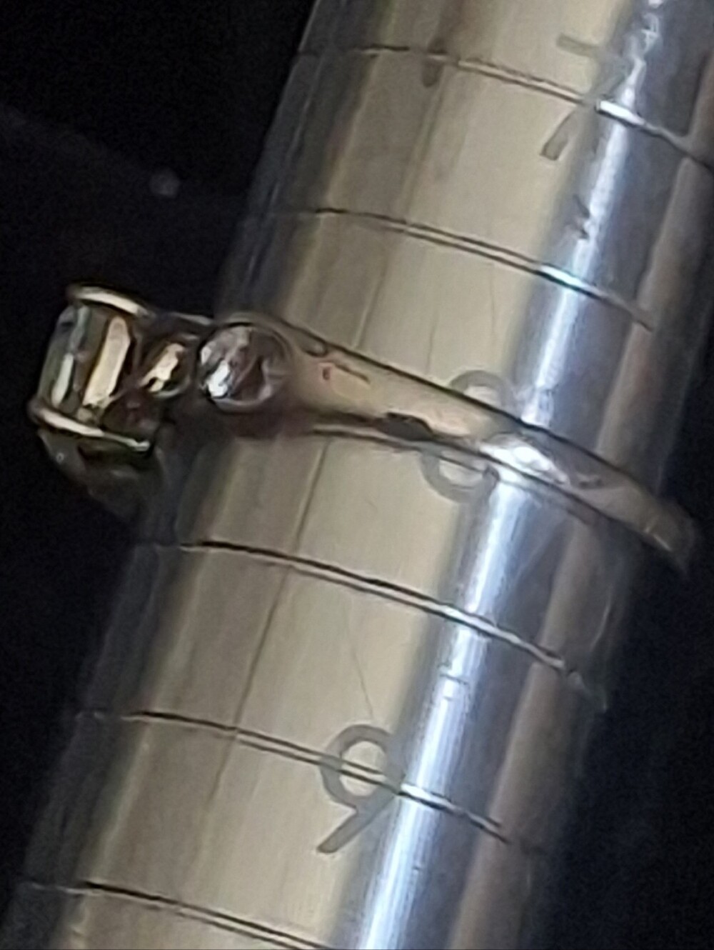 Sterling Silver Aquamarine And Diamond Ring Size 8 - Picture 9 of 13